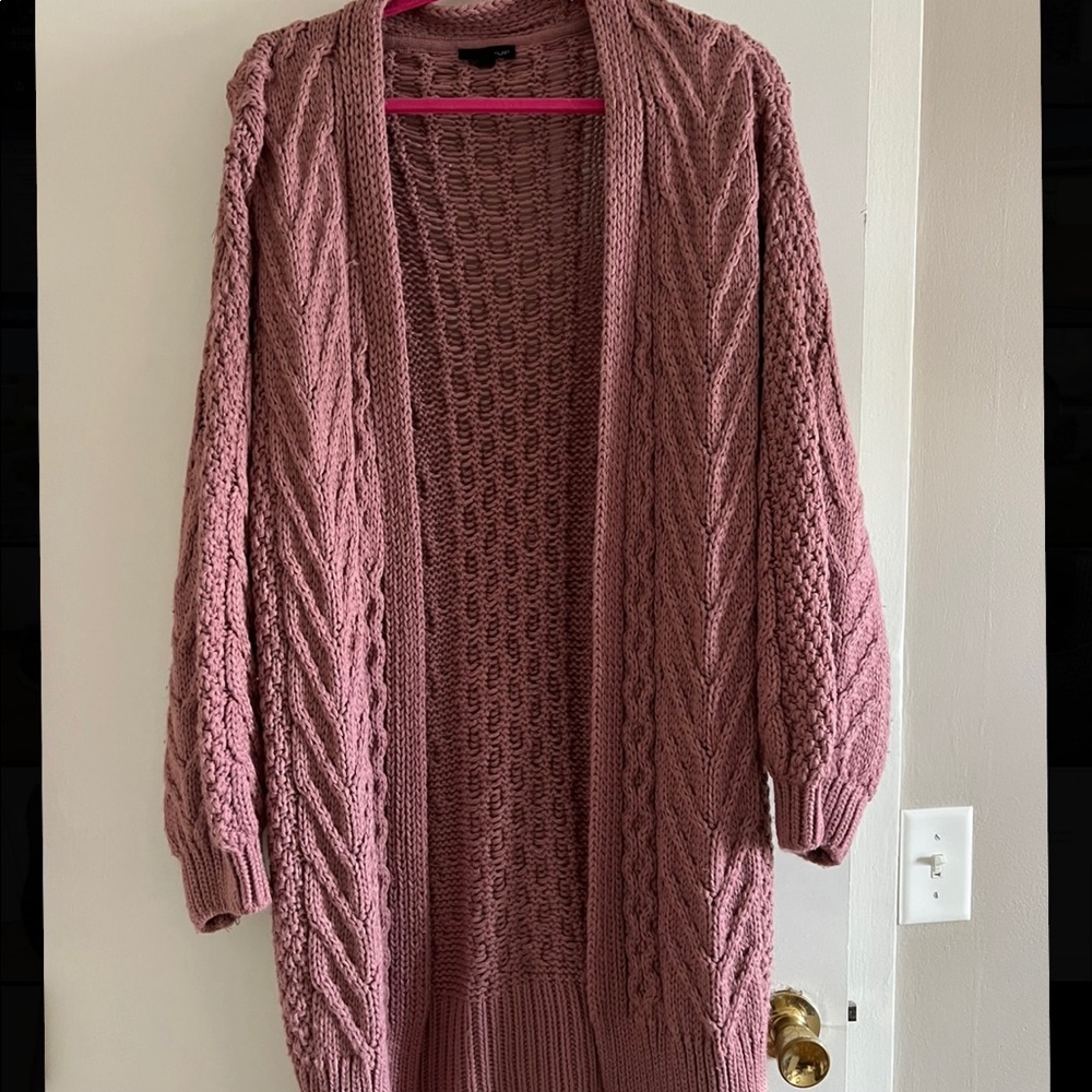 Topshop long open front cardi